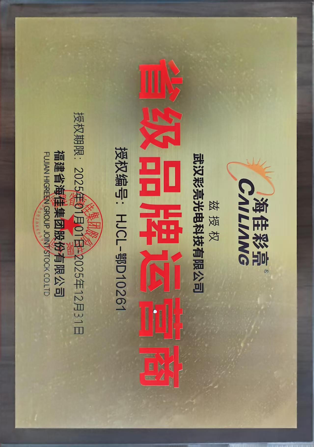武汉彩亮 海佳彩亮代理2025