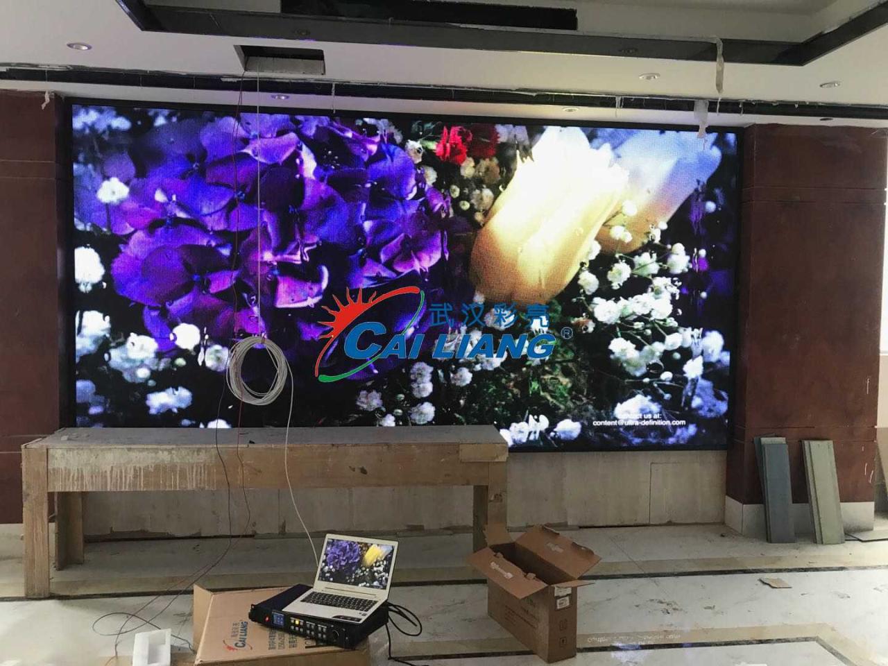 宜城饭店室内P4全彩显示屏