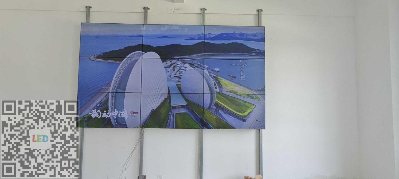 55寸3.5mm拼接，3块*3块案例
