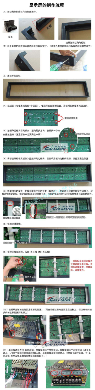 LED显示屏成品整屏制作流程